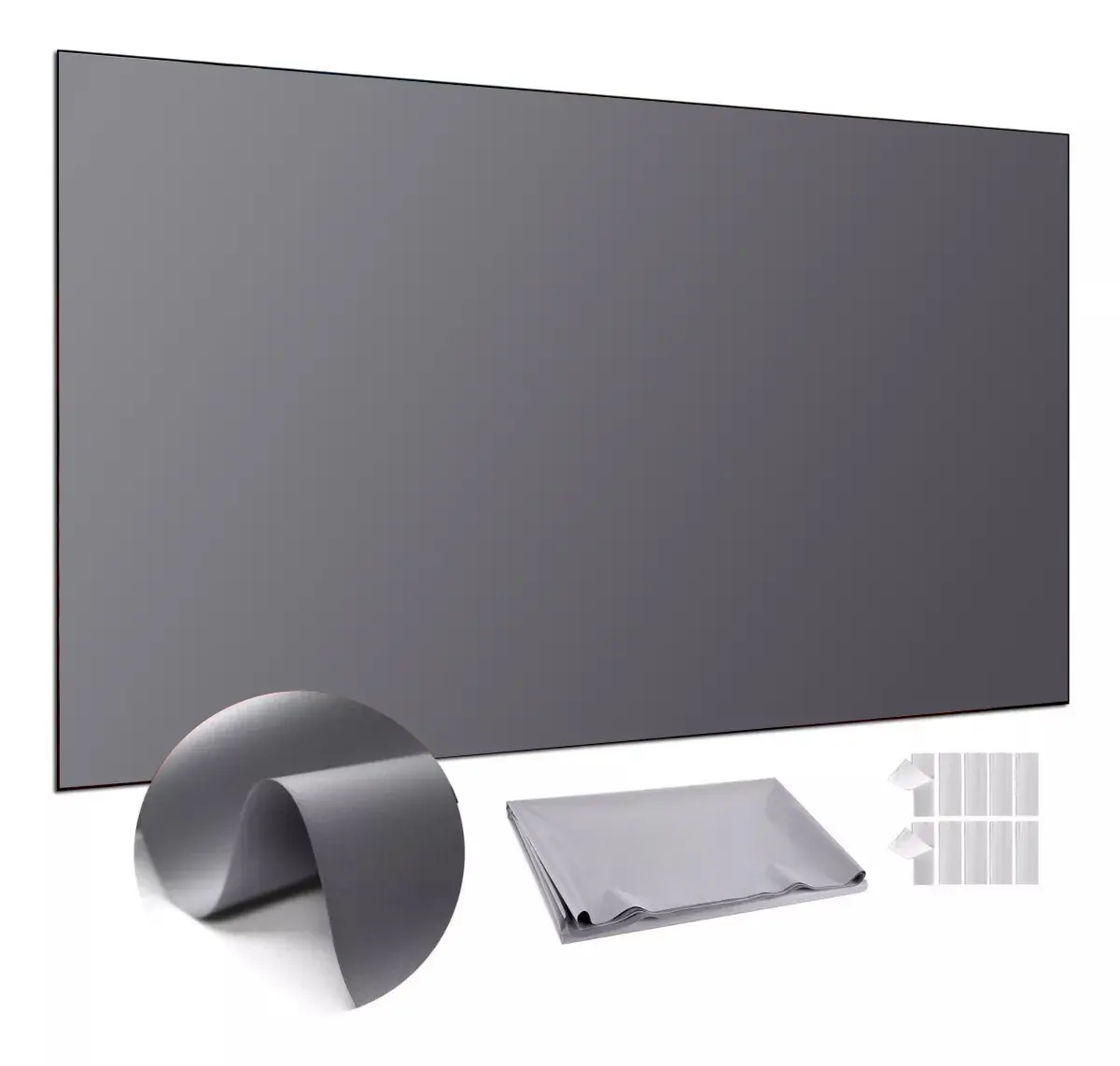 100inch 4K UHD Anti-Light Foldable Portable Projector Scree (Front view provides optimal clarity) for Home Theater Party Office Classroom Outdoor Indoor Movie Projection Screen 120inch