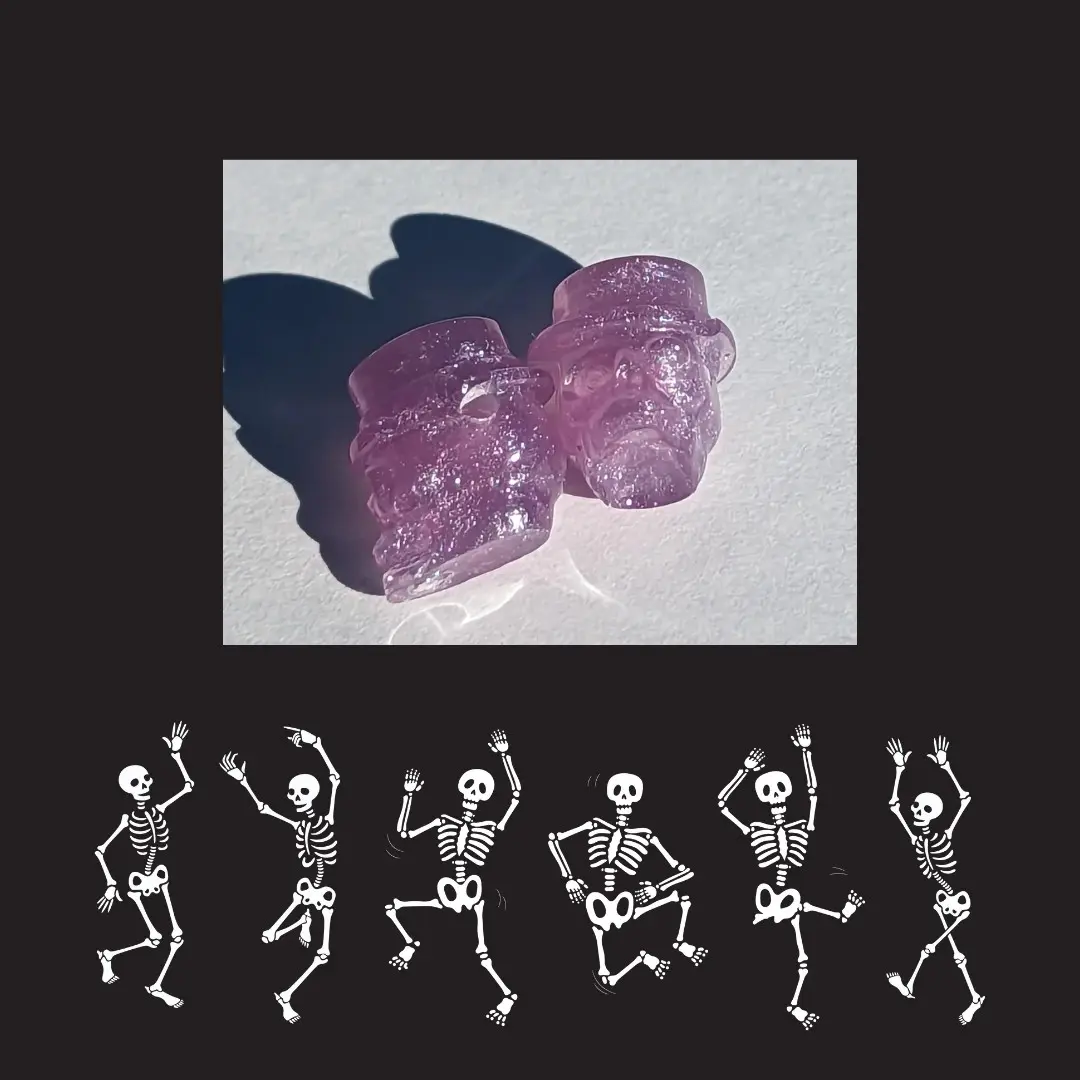 Purple Skull Beads
