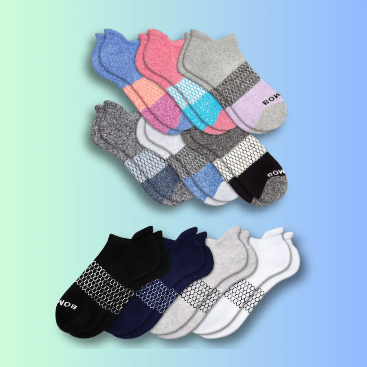 2,3,5 Pack B0mba Ankle Socks for Women, Men - Multi Cushioned, Breathable Low Cut No Show Athletic Socks