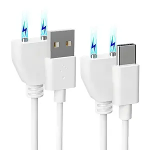 2Pack 6mm  Replacement Charger  with 2 Dots, 2.65ft(80cm) USB-A & USB-C  Port Set to  Cord for Rose Charger Toys,Massagers, Cleansers Electronics (6MM)