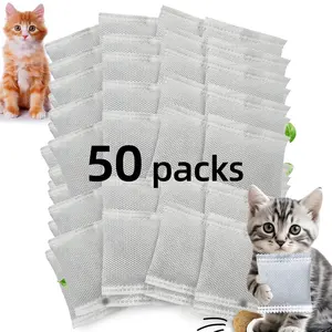 50 Pack Cat Litter Box Replacement Filters, Self-Cleaning Activated Carbon Deodorizer, Odor Eliminator, Odor Control Filter for Kittens and Automatic Litter Boxes