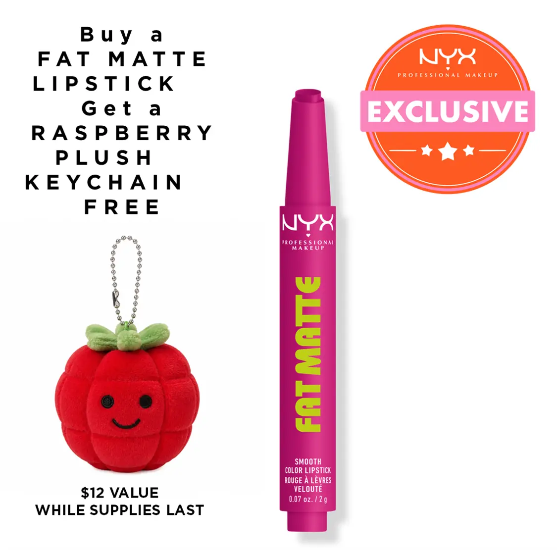 Fat Matte Lipstick - Smooth Color Lipstick with Cushion-Soft Formula - Moisutrizing, Lightweight, Creamy Pigments, NYX Professional Makeup Fat Matte Lipstick - Smooth Color Lipstick with Cushion-Soft Formula - Moisutrizing, Lightweight, Creamy Pigments, NYX Professional Makeup