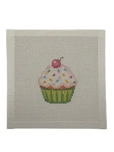 Happy Birthday Cupcake Needlepoint Canvas