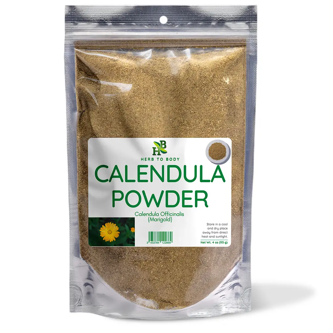 Calendula Powder - 4 oz & 1 lb | Calendula Officinalis | Herb To Body