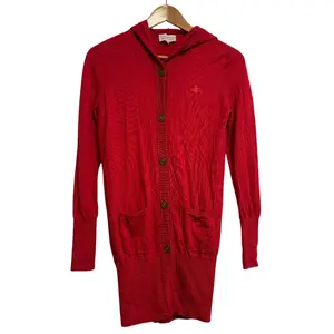 Pre-owned vivienne westwood Cotton Small Leather Goods Red Label Orb Embroidery Knit Cardigan
