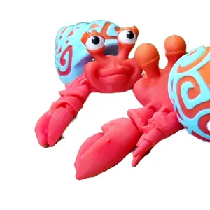 Mr. and Mrs Hermet Crab 3D printed Hermit Crab Decor Ornament - Durable Plastic Design, Available in Multiple Colors