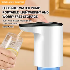 Portable Water Dispenser Pump for 5 Gallon Bottles Wireless Charging Foldable Design Compatible with 18.9L 13L 7.5L 5L 4.5L Jugs Dust Insect Proof Type-C Fast Charging Large Battery for Home Outdoor Travel Use One Press Storage