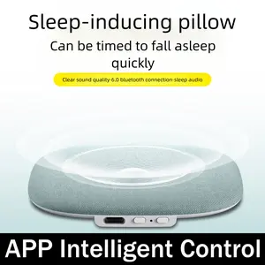 Under Pillow Speaker for Sleeping, Bluetooth Pillow Speaker with White Noise & Timer, Ultra-Thin Bone Conduction Sleep Aid for Side Sleepers, Personal Bed Speaker Compatible with iOS & Android