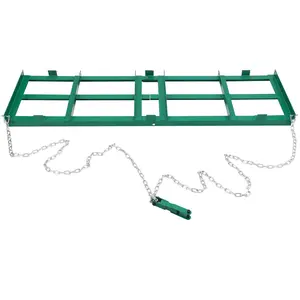 72”Lawn Leveling Rake & Driveway Drag Harrow - with 4FT Reinforced Chain - for ATV, UTV, Tractor, Mower - Gravel, Soil, Yard & Landscape Grading