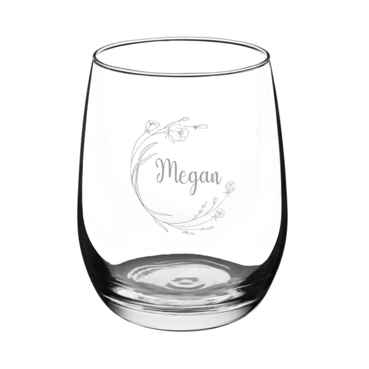 Personalized 15oz. Stemless Wine Glass - Laser Engraved - Personalized
