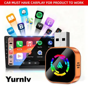 【Yurnlv】X New 2026 CarPlay wireless CarPlay adapter for iPhone/Android, Orange, fast connection,  hands-free calls, wireless adapter, electronic charger, CarPlay adapter