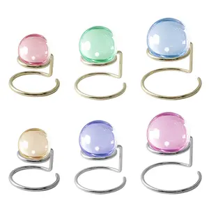 4pcs Golden & Silvery Stand Crystal Ball Holder Decorative Ornament Medium Base Display Rack Jewelry Organizer Gift Shoppers Event Planners