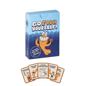 Fun Fish Card Solitaire Game - Standard Playing Card Deck for Adults' Party Pranks & Interaction, Relaxing Tabletop Game for 2+ Players (Toys & Hobbies)