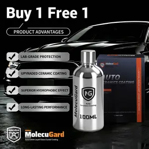 MolecuGard Viral Nano Liquid Glass Car Coating/Quick Ceramic Coating Pro-Instant Scratch Repair & Paint Restoration for All Colors Technology Dust-Proof EffectLasting Luster Lab-Grade Protection Superior Hydrophobic Effect 100ml