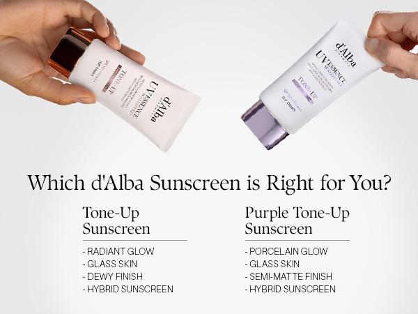 [OFFICIAL d'Alba] White Truffle Waterfull Tone Up Sunscreen Serum - SPF 50+ Hydrating Korean Facial Sun Cream (1.69 fl oz) Lightweight Moisturizer