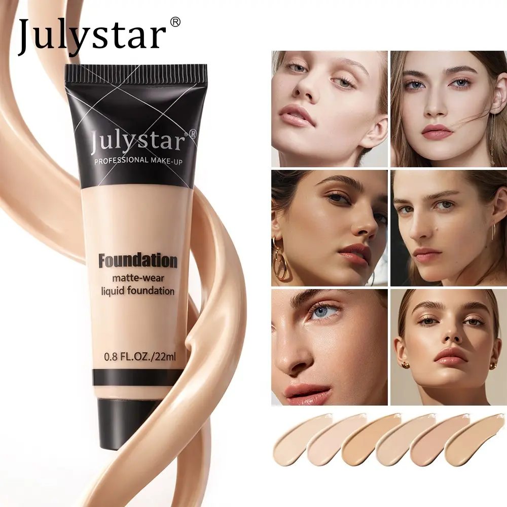 22ML Matte Makeup Finish Liquid Foundation, Waterproof Long-Lasting, Transfer-Resistant, Pore Minimizing, All-Day Coverage, Single Item