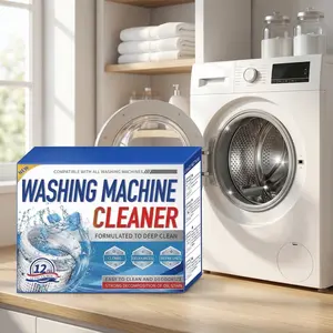 Washing Machine Cleaner 12/24 Pcs Effervescent Tablets Deep Clean Descaler Foam Degreaser for Front Load & Top Load Washer Household Essential Summer Must-Have Cleaning Supplies washing machine cleaning effervescent tablets laundry smell fix maker ice