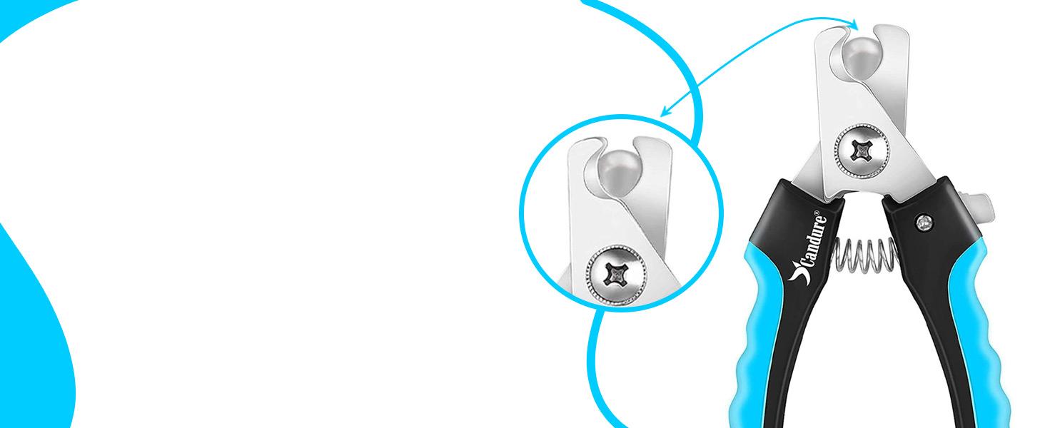 Candure Dog Nail Clippers and Trimmer with Safety Guard to Avoid Over-Cutting Toe Nails Professional Grooming Pet Nail Clipper with Nail File for Small Medium-Large Breeds