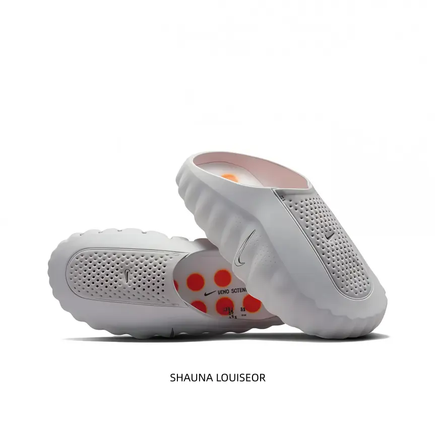 Unisex Light Off-White Closed-Toe Mule Slippers - Hollow Breathable Thick-Sole Slip-On Clogs for Home, Street Wear