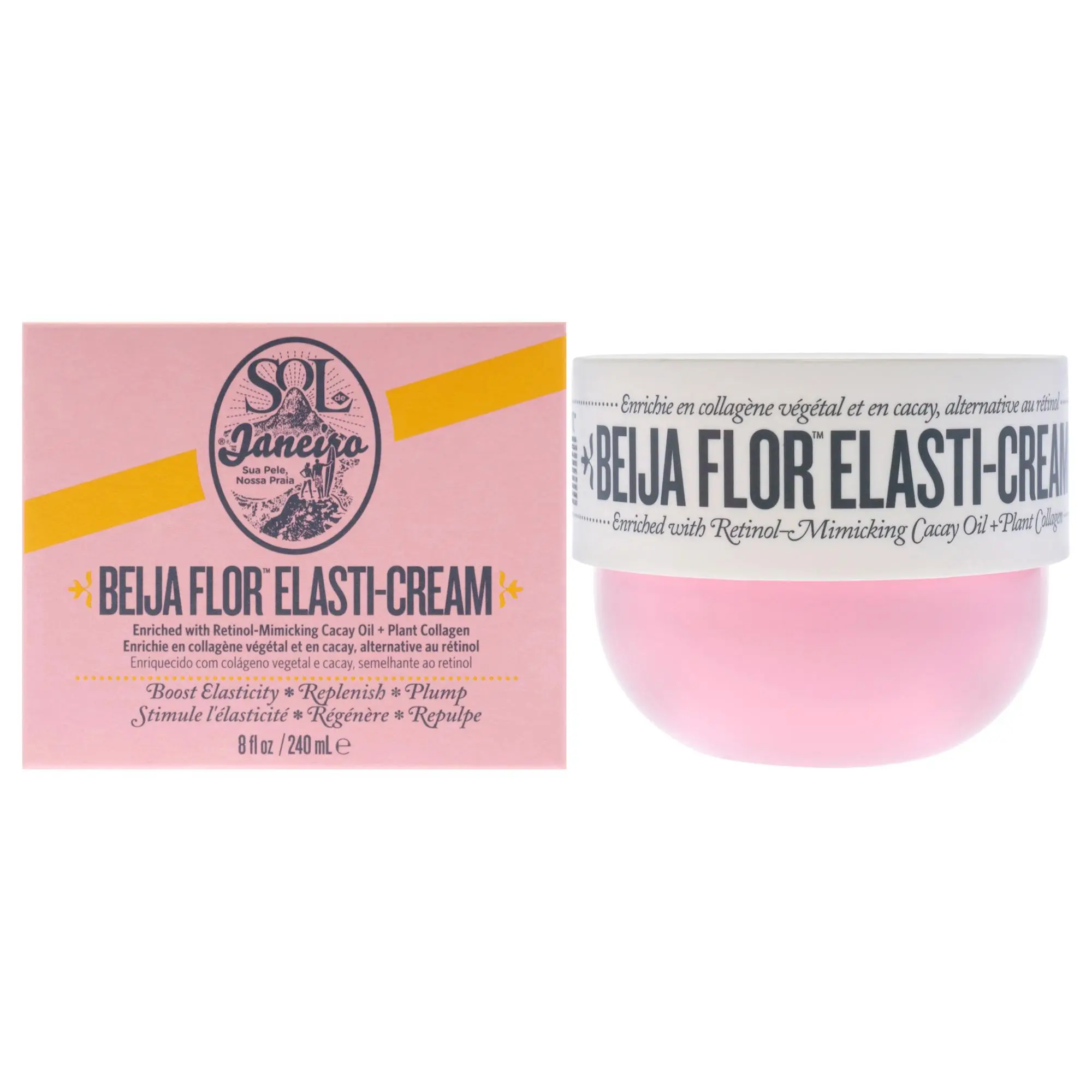 Sol de Janeiro Beija Flor Elasti-Cream, Unisex Daily Fragrance Cream - Practical Size 8oz Beauty & Personal Care Product