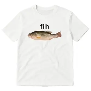 [Sale up to 30%] Fih Fish Meme Shirt - Stupid Meme Shirt, Funny Meme,rain Rot,Inappropriate Funny Gag Gift, Gen Z Meme Tees