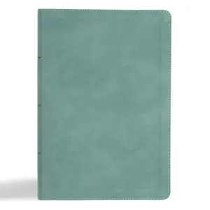 CSB Giant Print Single-Column Bible, Earthen Teal SuedeSoft LeatherTouch, Black Letter, Presentation Page, Sewn Binding, Full-Color Maps, Easy-to-Read Bible Serif Type