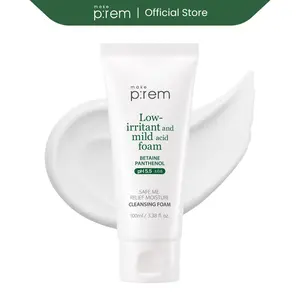 MAKE P:REM Safe Me. Relief Moisture Cleansing Foam | pH-Balanced Gentle Facial Cleanser for Sensitive Skin