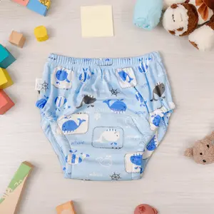 Baby Potty Training Pants, Adjustable Cloth Diaper Cover, Cute Cartoon Design, Unisex Toddler Underwear, Leak-Proof, Care, All Seasons Use