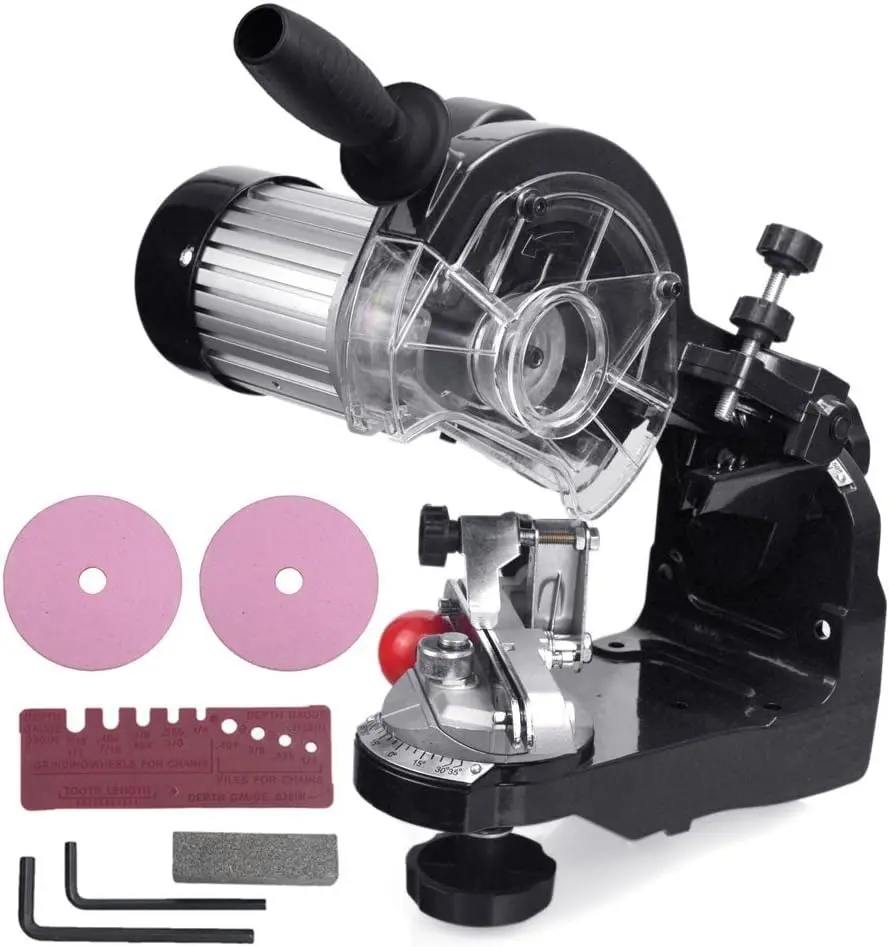 VEVOR Electric Chainsaw Sharpener, 230W Professional Multi-Angle Adjustable Chain Grinder 3000RPM, Electric Chainsaw Blade Sharpener for 1/4" to 2/5" Chains