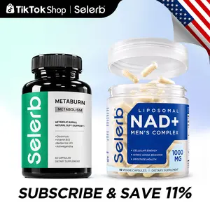 Selerb NAD+ Supplement for Men + Metaburn Bundle – Liposomal NAD+, CoQ10, L-Carnitine, Chromium, Vitamin B12 & Berberine HCI – Energy, Circulation, Prostate & Daily Nutrient Support