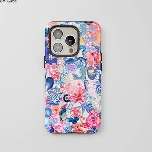 MagsafeCoastal Coquette Collage Phone Case, Preppy and Cute Aesthetic, Cute Top Trendy Tough 2-piece Phone Case