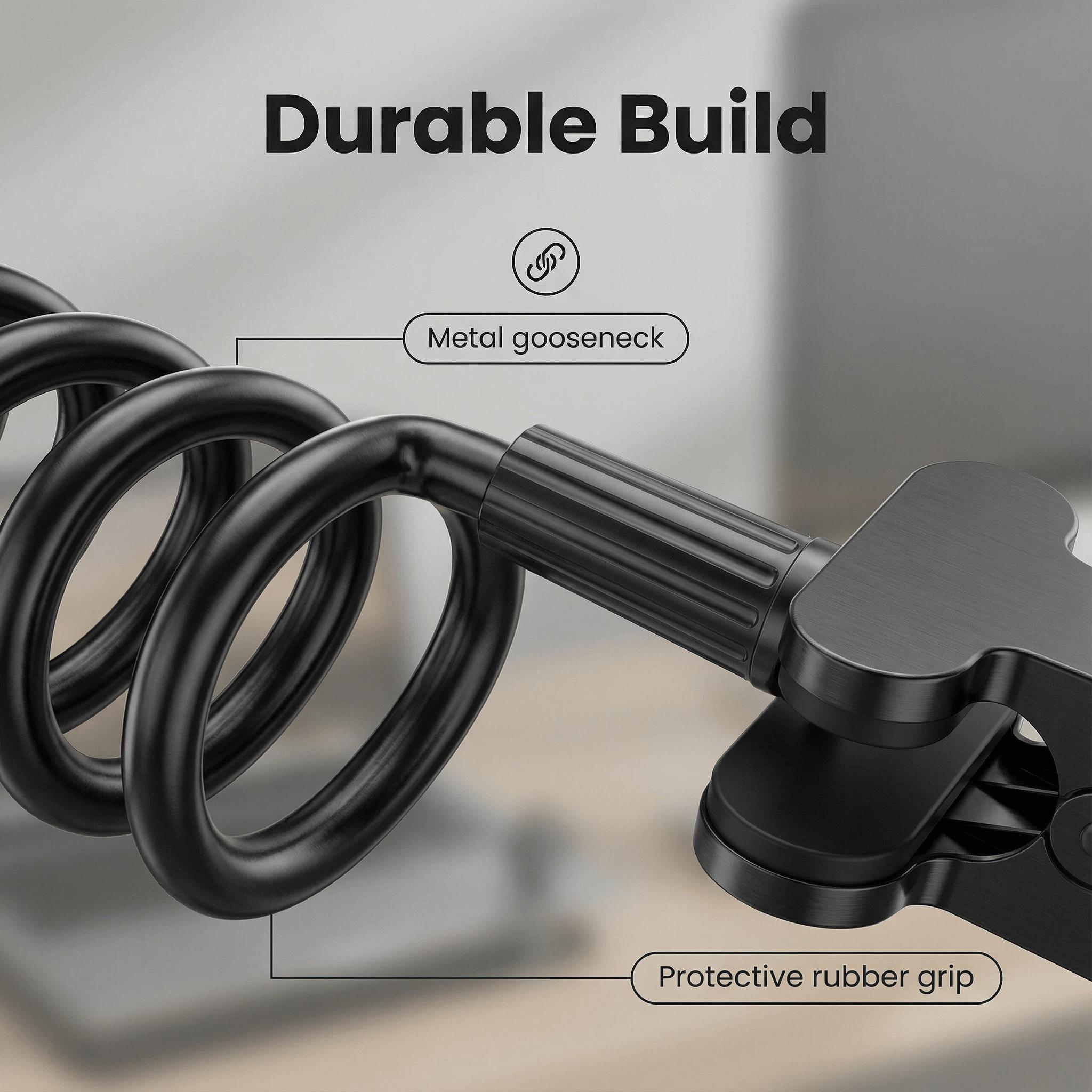 Adjustable Universal Phone Holder Lazy Tablet Holder Stand Gooseneck Clip Mount For Bed And Desktop For Live Streaming TV Watching And Hands-Free Viewing Secure Convenient Phone Mounting Solution Compatible With IPhone Android Phone For Birthday Gift Val