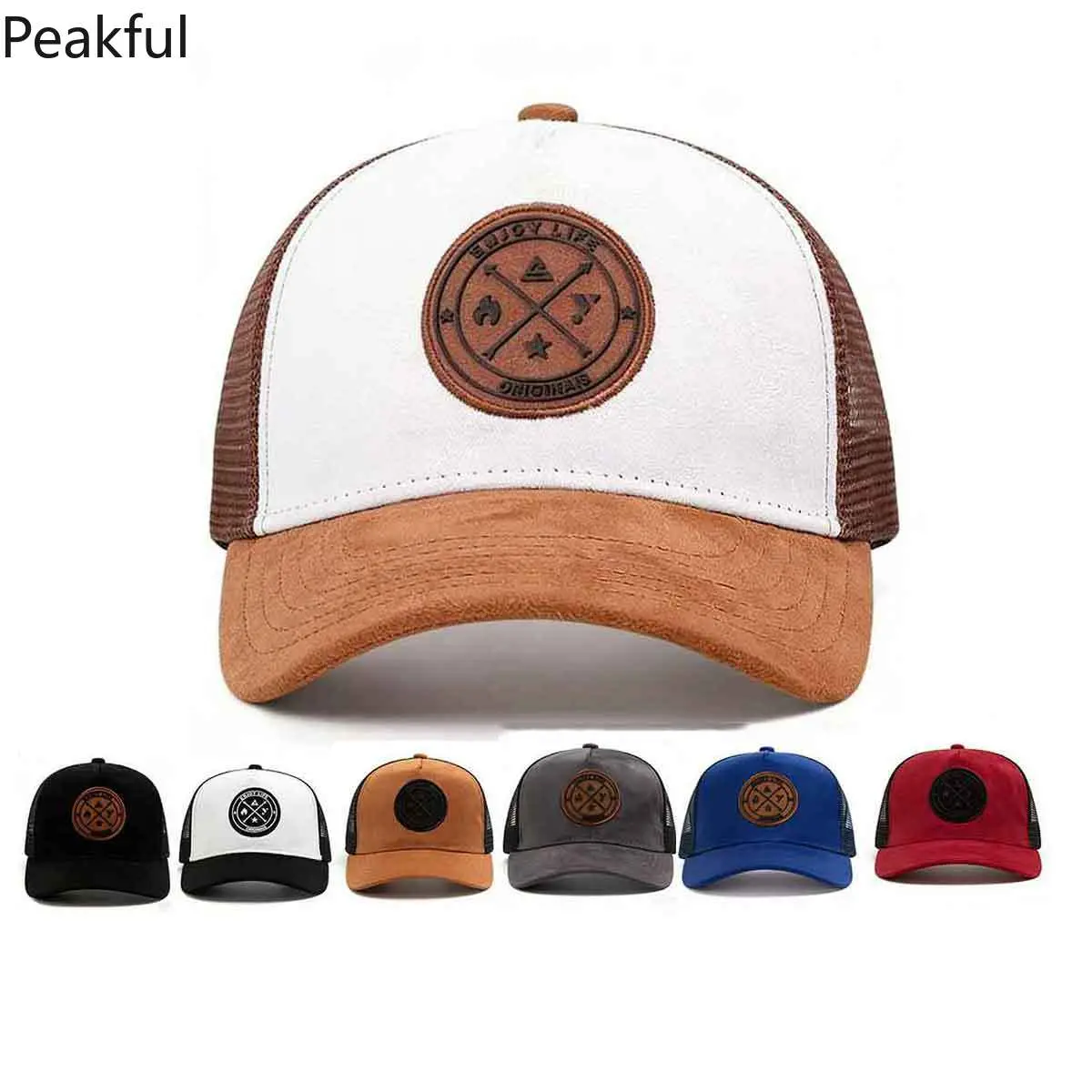 Summer Mesh Baseball Cap Women Men Letter Patch Snapback Hat Casual Breathable Unisex Street Hip Hop Trucker Caps