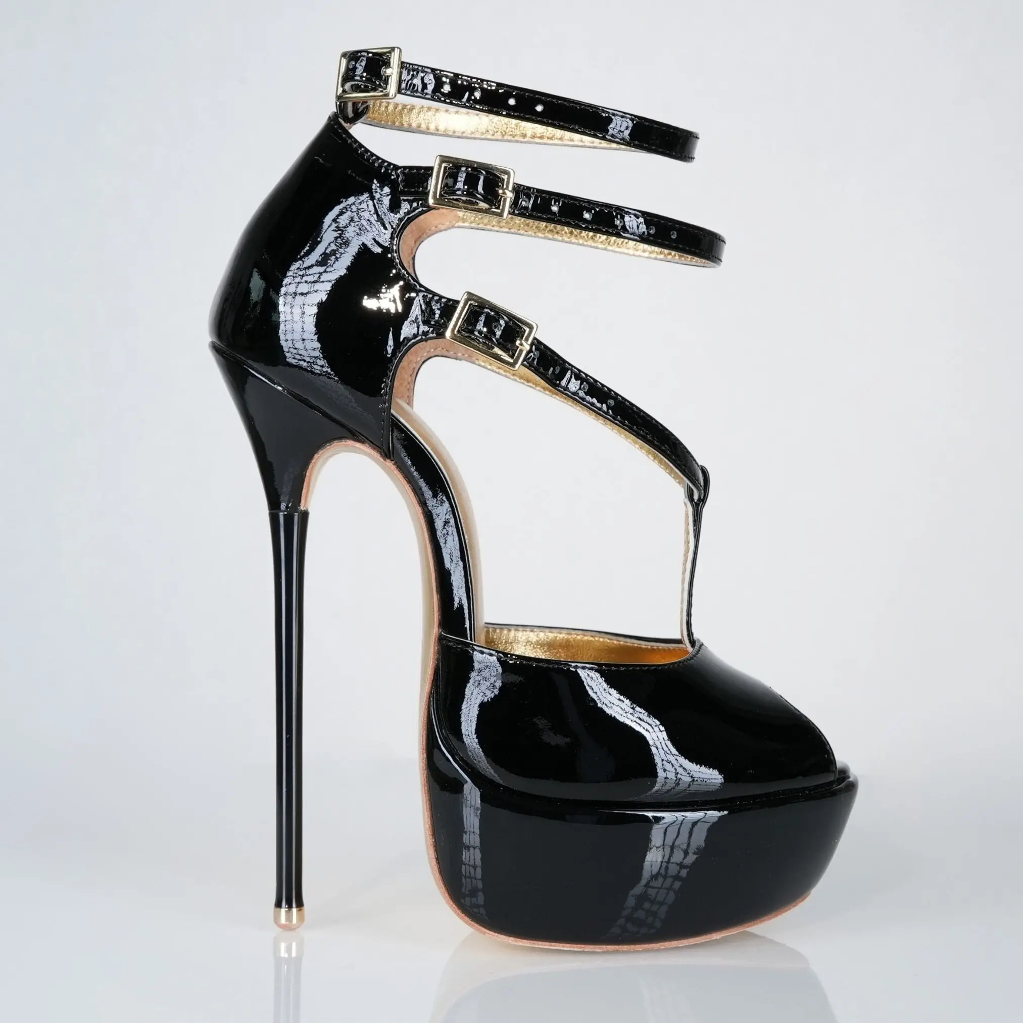 Princess Black Patent Sandals 160mm