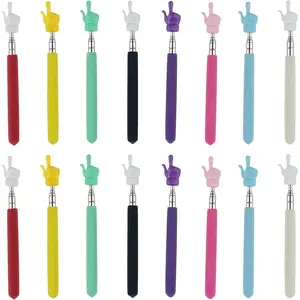 16 count Telescopic Teacher Pointer Finger Pointer Stick for Teachers  Presenter, Extends to 21.7 Inches (8 Colors)
