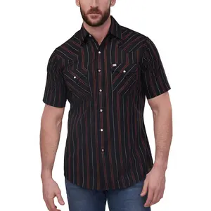 Men's Ely Cattleman Short Sleeve Stripe Western Snap Shirt