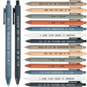 Hilariously Snarky Funny Office Pens, Funny Teacher Pens, 14/ 7 pcs Funny Desk Supplies for Office with Sarcastic Quotes Ballpoint Pens, Smooth Writing - Prank Gifts for Coworkers, Boss, Christmas, Halloween