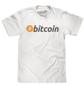 Bitcoin Cryptocurrency Logo T-Shirt - White