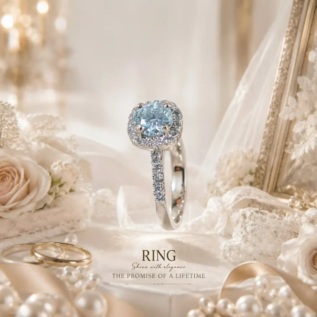 【JZ1009】A one-carat square sugar-shaped ring set with round gemstones. Adjustable ring opening for gemstone round-cut ring. Fashion accessory for daily wear. Fashion accessory.