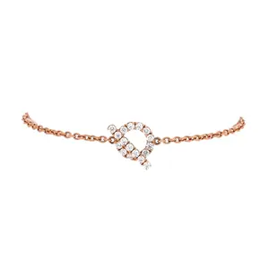 Pre-owned Hermes Finesse Bracelet 18K Rose Gold and Diamonds by Rebag