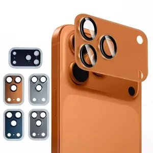 All-in-one metal lens protector for iPhone 17 Pro Max, full coverage camera protector for iPhone 17 Pro.