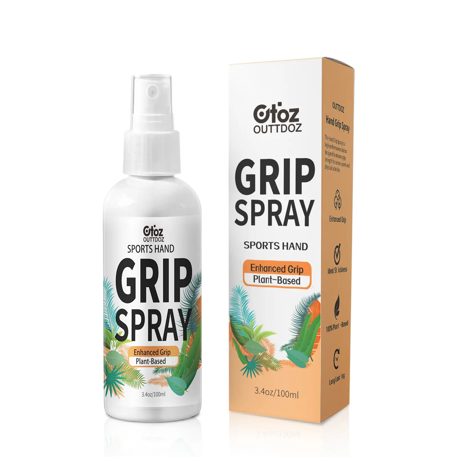 OUTTDOZ Footwear Grip Spray, Rosin-Based Traction Booster for Athletes - Quick-Dry Gym Essential for Basketball, Volleyball & Tennis Indoor Court Footwork, Training, Foot Grip