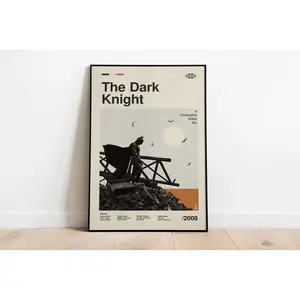 Sale off up to 50%] [No frame, Free Ship] The Dark Knight Digital Poster, The Dark Knight Print, Retro Poster, Minimalist Art, Vintage Poster, Movie Poster (No Frame)