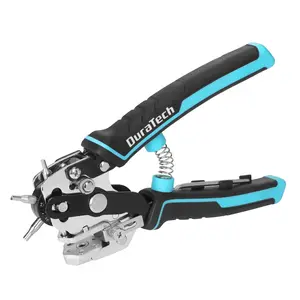 #fathersdaygift DURATECH Leather Hole Punch, Heavy Duty Belt Hole Punch Plier with 6 Solid Holes for Belts, Watch Bands, Straps, Pet Collars, Saddles, Shoes, Fabric, DIY Home or Christmas Craft Projects