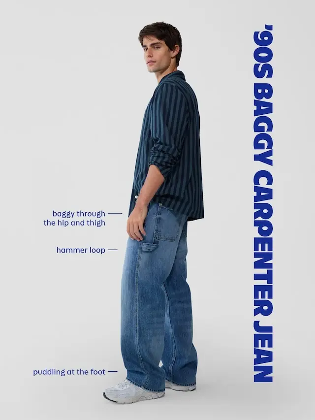 Old Navy Men's 90's Baggy Carpenter Jeans - TikTok Shop