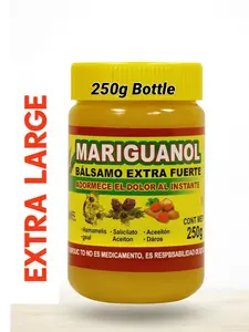 Large Mariguanol Extra Strength Balm 250g Fast Acting Muscle Joint Relief Uso Externo for Pain Relief Uso Externo para Dolor with arnica cream