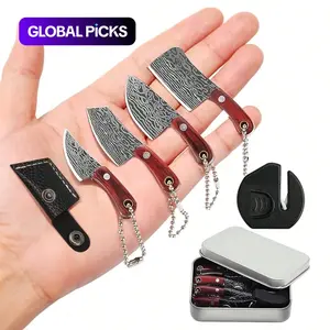 Mini Knife Set, 5 Counts/set Pocket Knife Set with Storage Box, Portable Folding Knives for Outdoor Camping and Hiking, Kitchen Supplies #GLOBAL PICKS