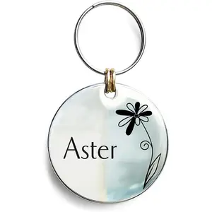 Cats Dogs ID Tags Personalized Engraving Birth Flowers Pattern for Custom Pets Collar Accessories 316L Stainless Steel Extra Small Round Name Plate