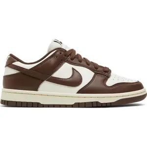 Nike Dunk Low "Cacao Wow" Brown White Fashion Women Sneakers, Cacao Wow Edition, Leather Upper