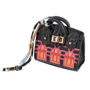 CTM Women's Premium Faux Leather Fashion Bag Bag Charm, Bag Charms